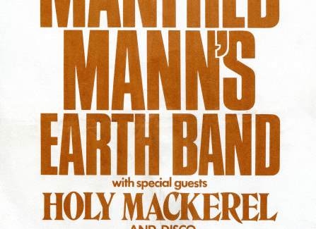 Poster for Manfred Mann's Earth Band gig, 1973