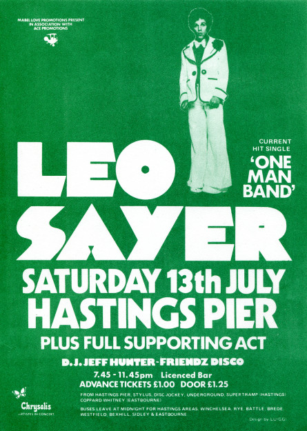 1974 Gig flyer for Leo Sayer