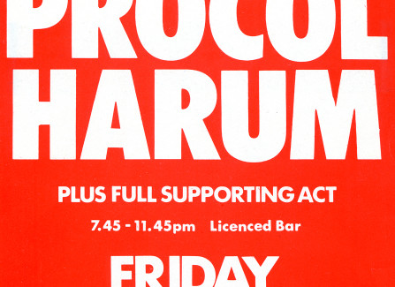 Flyer for Procol Harum gig, 1976