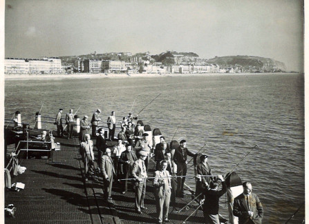 Anglers on the Pier landing stage