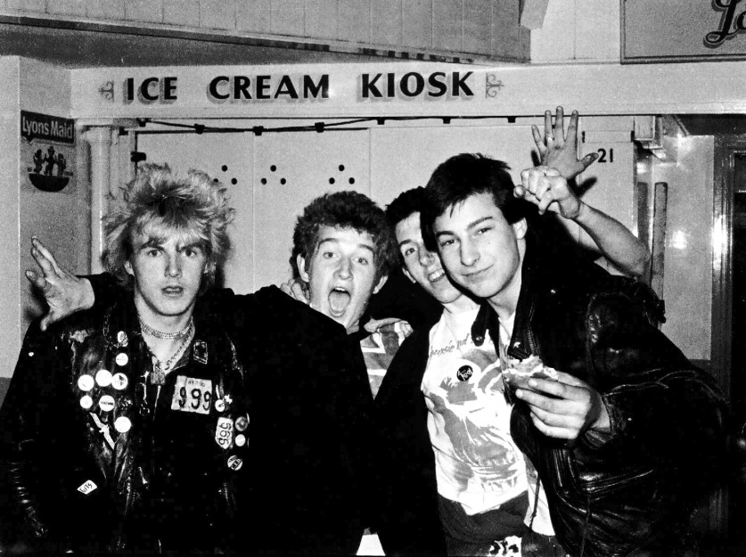 1970s-1980s photograph of punks on the Pier