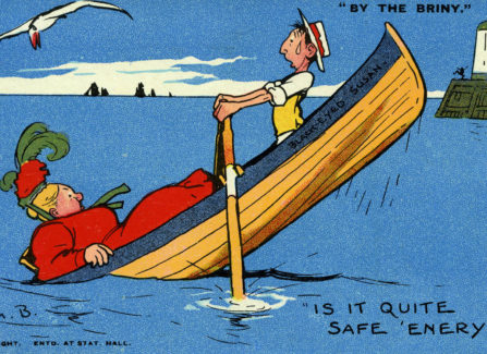 'Naughty but Nice' Cartoonist Tom Browne's Seaside postcard